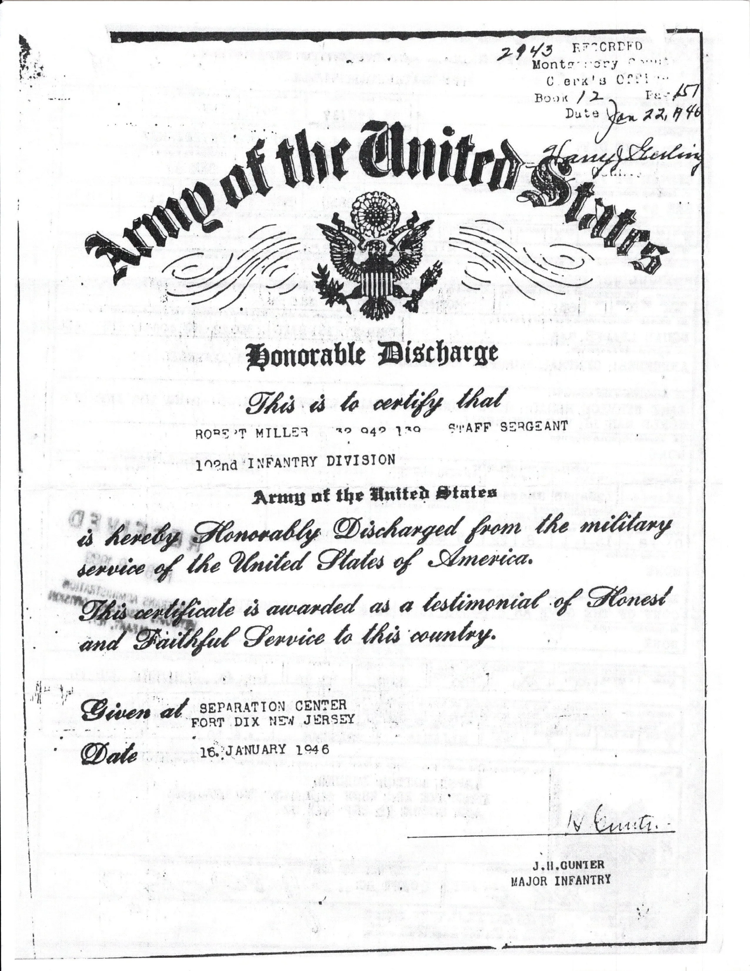 Original U.S. WWII 102nd Infantry Division Silver Star Recipient Uniform Grouping - Staff Sergeant Robert Miller