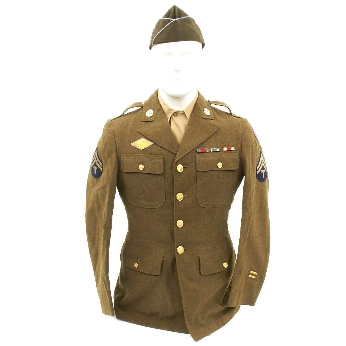 Original U.S. WWII 106th Infantry Division St. Vith Battle of the Bulge POW Named Uniform Grouping with Interview
