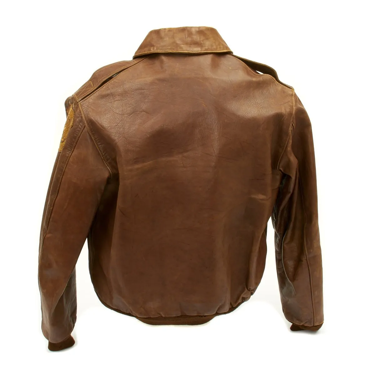 Original U.S. WWII 15th Air Force Aerial Gunner Named A-2 Flight Jacket with Italian Theatre Patches