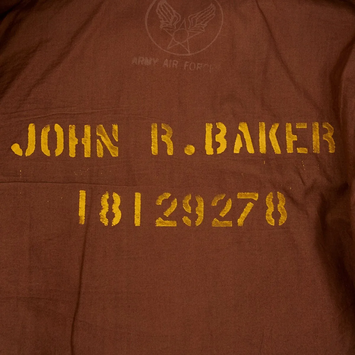 Original U.S. WWII 15th Air Force Aerial Gunner Named A-2 Flight Jacket with Italian Theatre Patches