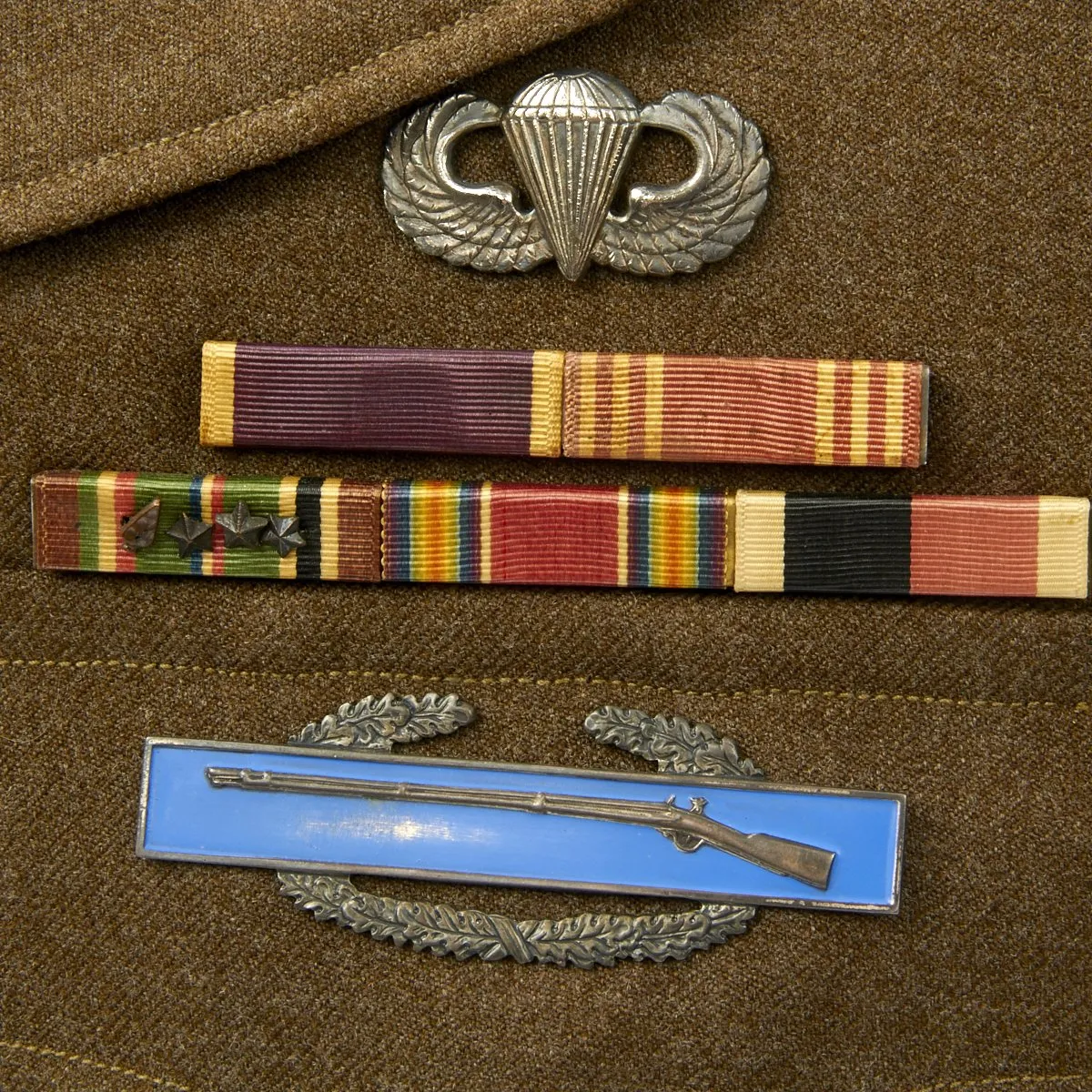 Original U.S. WWII 17th Airborne Division Ike Jacket with Laundry Number