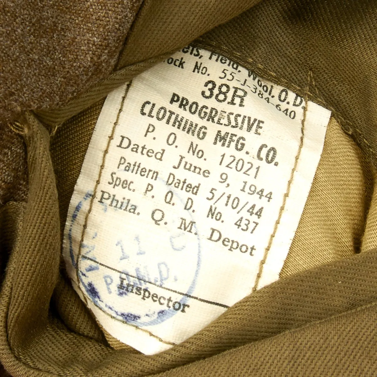 Original U.S. WWII 17th Airborne Division Ike Jacket with Laundry Number