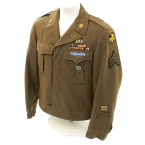 Original U.S. WWII 17th Airborne Division Ike Jacket with Laundry Number