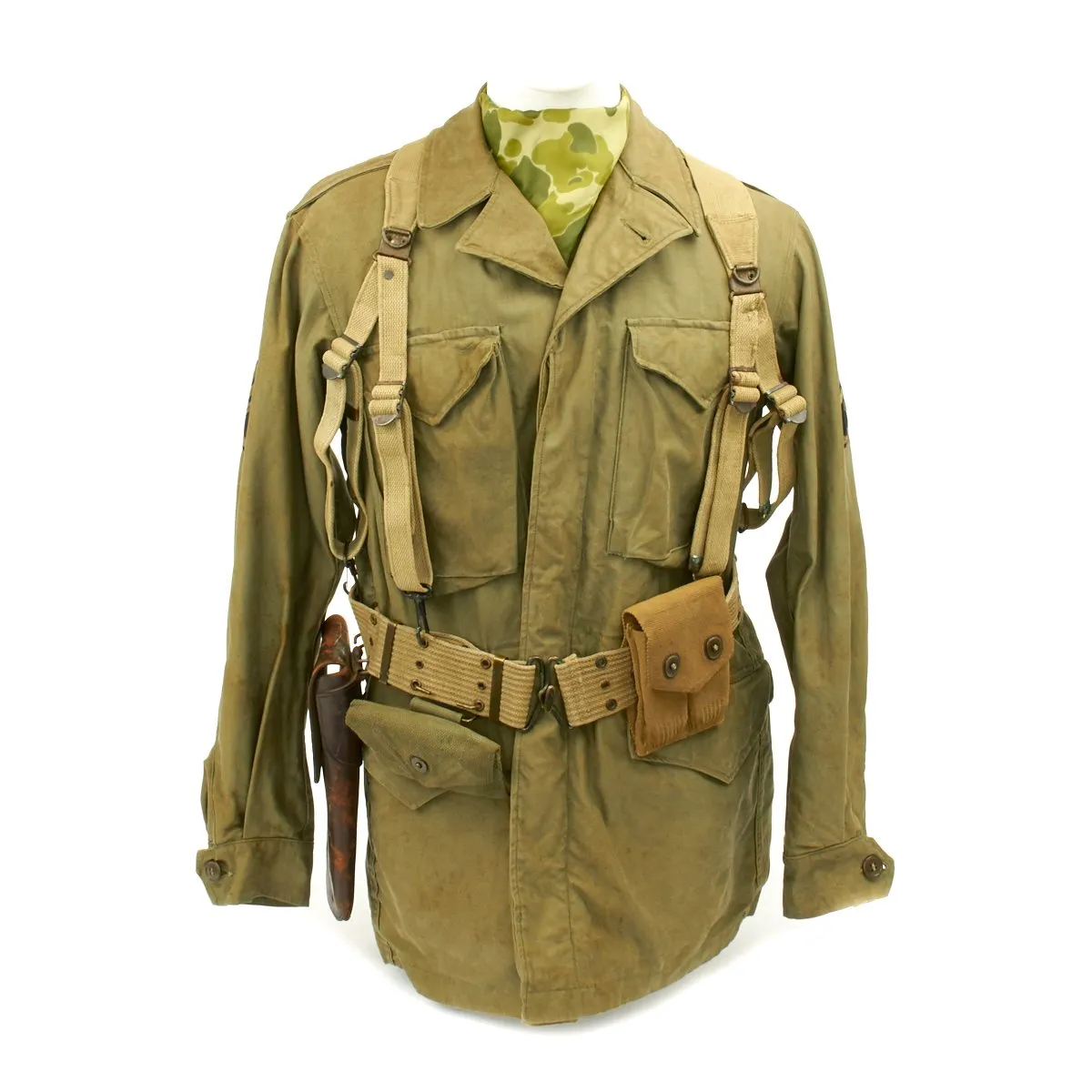 Original U.S. WWII 17th Airborne Division M-1943 M43 Field Jacket Grouping
