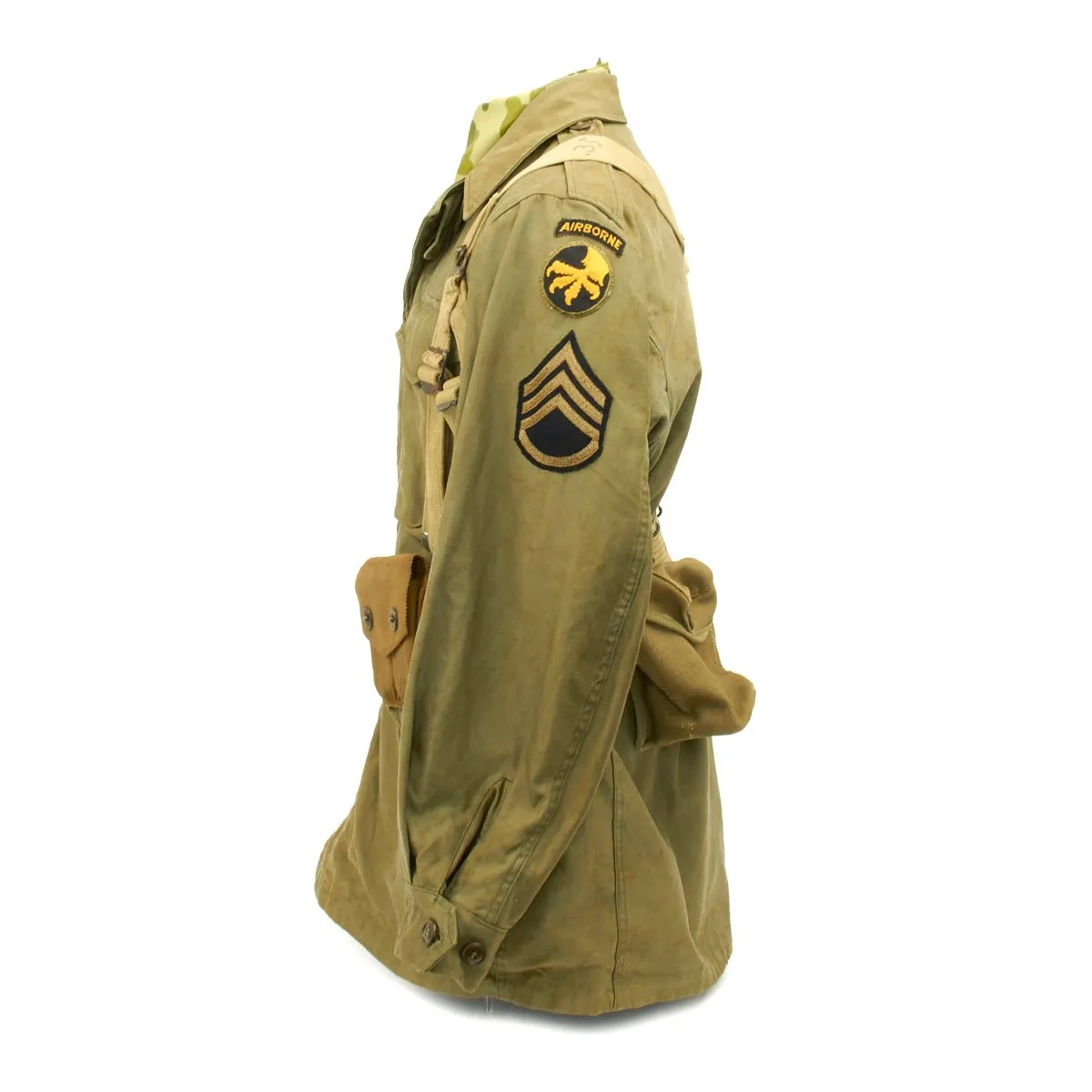 Original U.S. WWII 17th Airborne Division M-1943 M43 Field Jacket Grouping