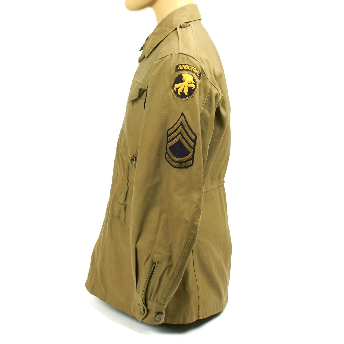 Original U.S. WWII 17th Airborne Division M-1943 M43 Field Jacket