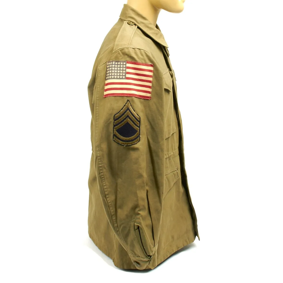 Original U.S. WWII 17th Airborne Division M-1943 M43 Field Jacket