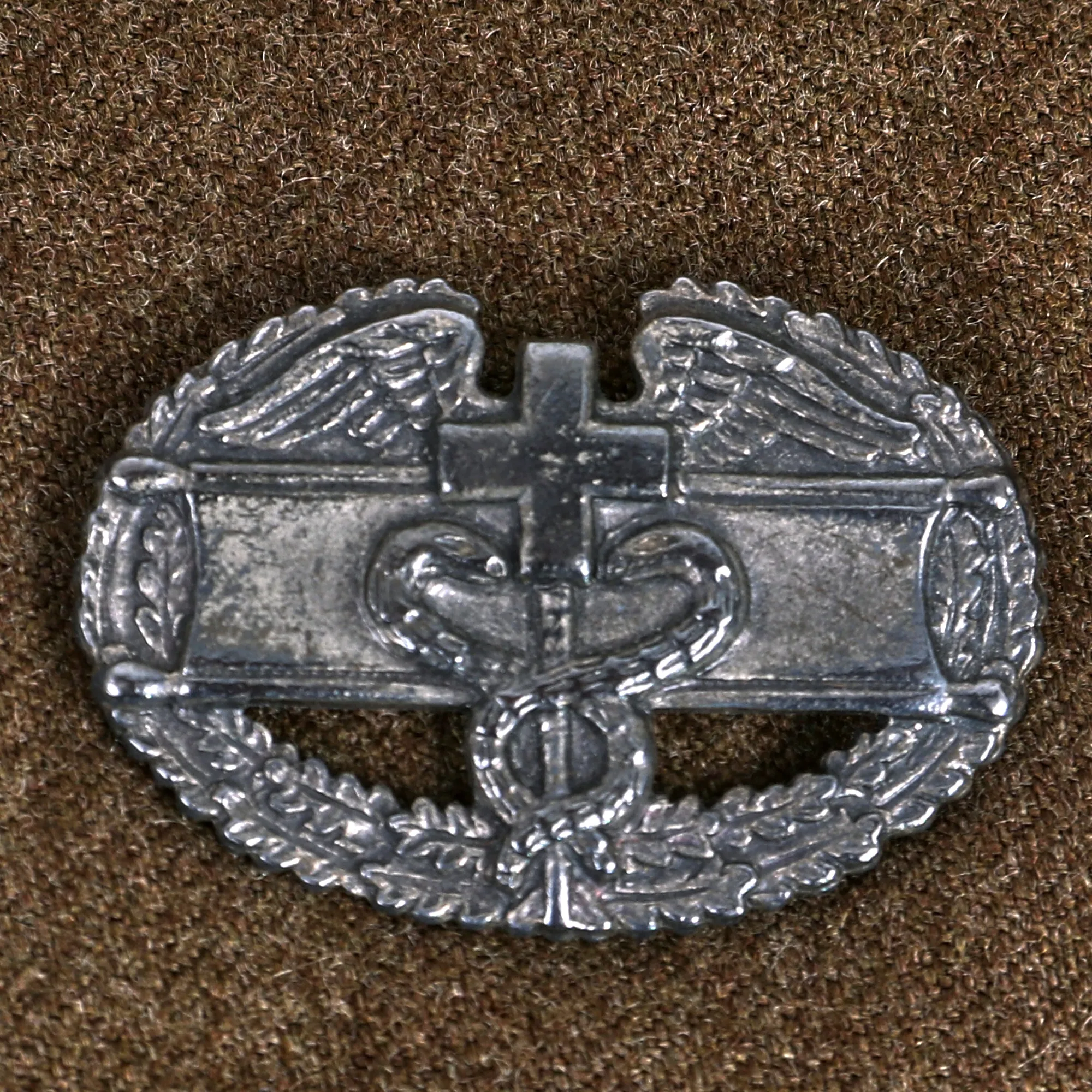 Original U.S. WWII 17th Airborne Glider Troops Combat Medic Ike Jacket and Overseas Cap with Bullion Embroidered Insignia