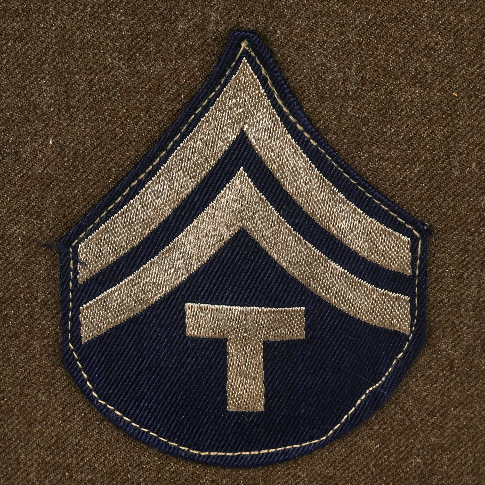 Original U.S. WWII 17th Airborne Glider Troops Combat Medic Ike Jacket and Overseas Cap with Bullion Embroidered Insignia
