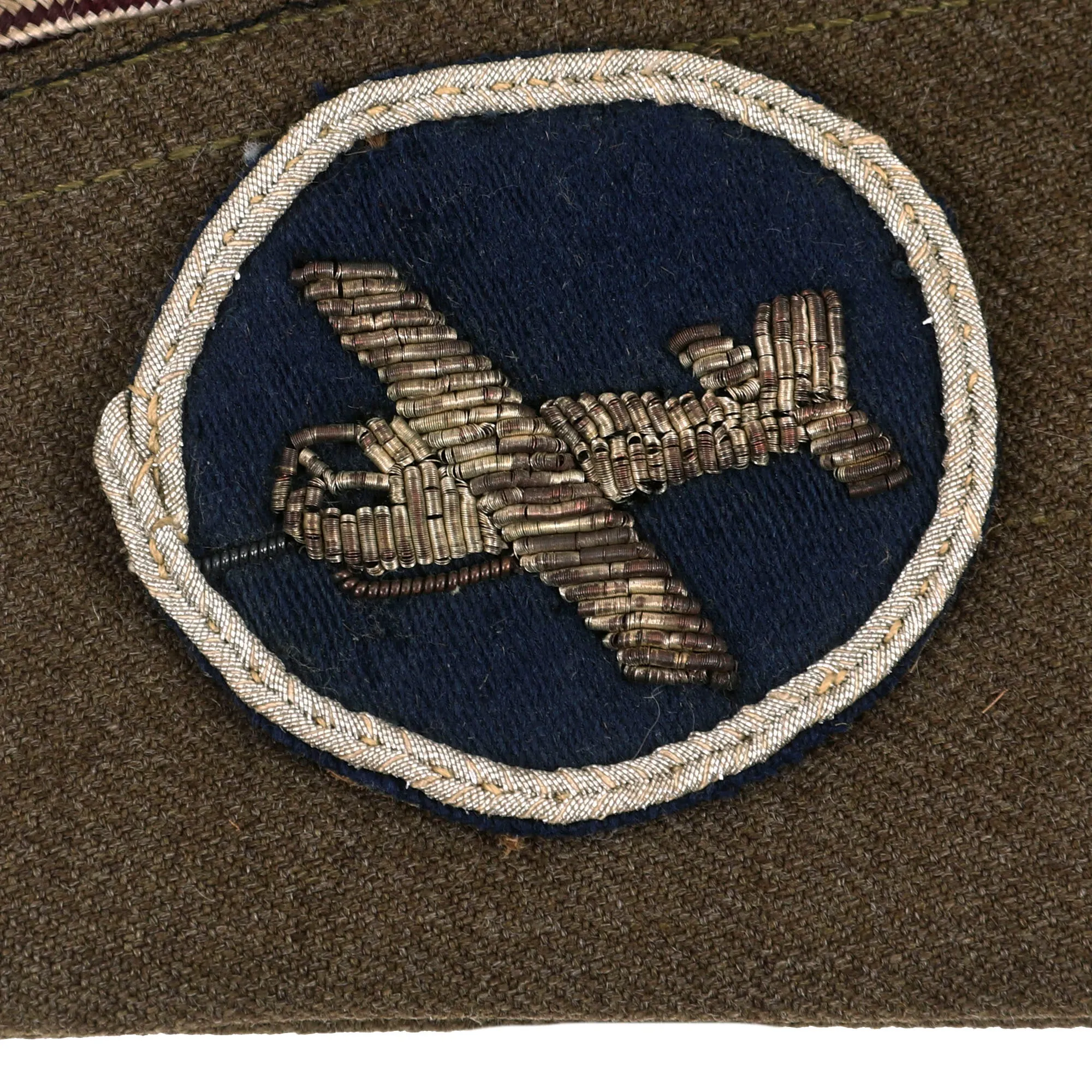 Original U.S. WWII 17th Airborne Glider Troops Combat Medic Ike Jacket and Overseas Cap with Bullion Embroidered Insignia