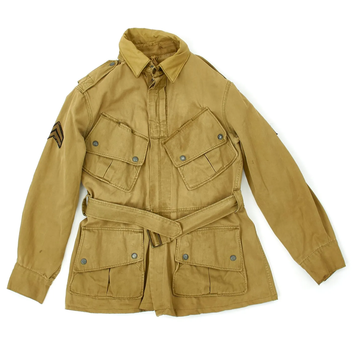Original U.S. WWII 17th Airborne M1942 Paratrooper Jacket with Garrison Cap