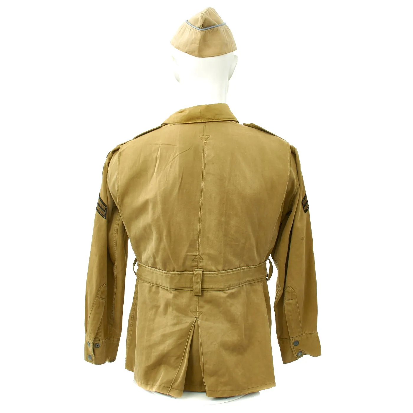 Original U.S. WWII 17th Airborne M1942 Paratrooper Jacket with Garrison Cap
