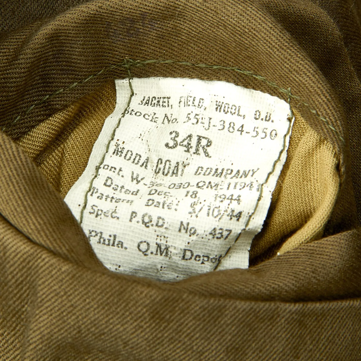 Original U.S. WWII 17th and 82nd Airborne Division Named Ike Jacket with Garrison Cap and Photo