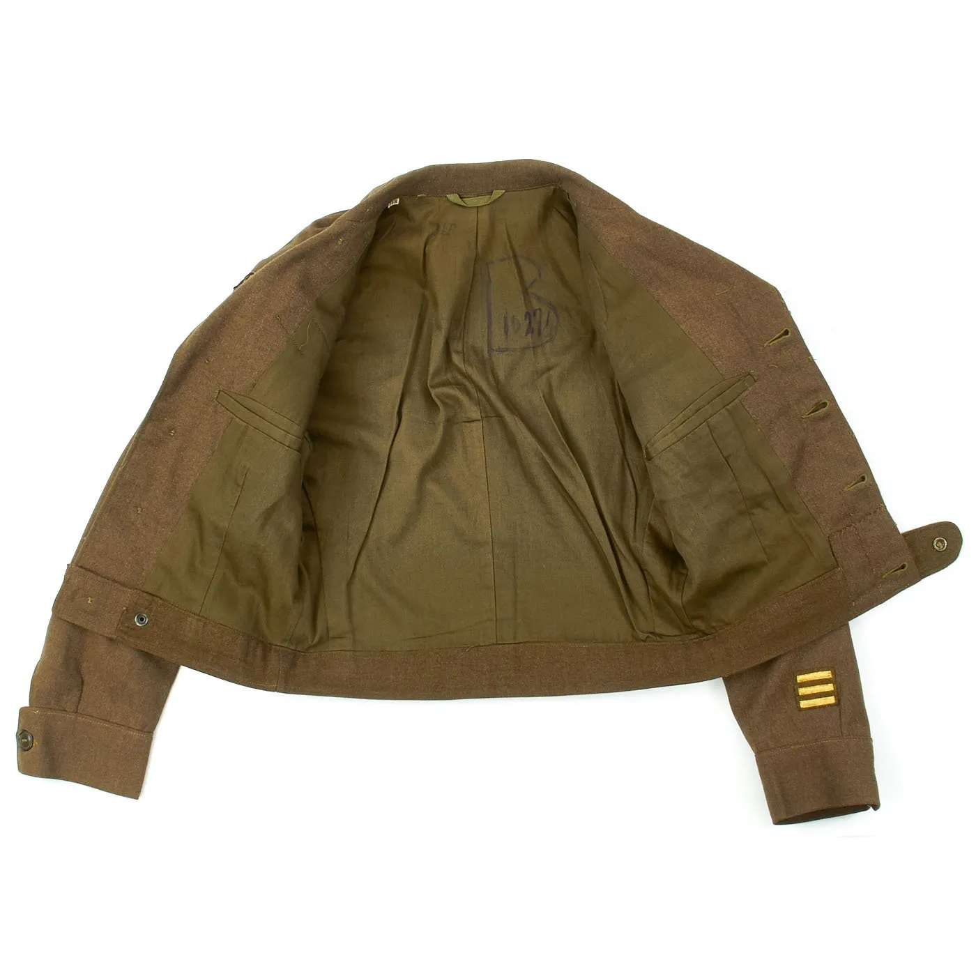 Original U.S. WWII 17th and 82nd Airborne Division Named Ike Jacket with Garrison Cap and Photo