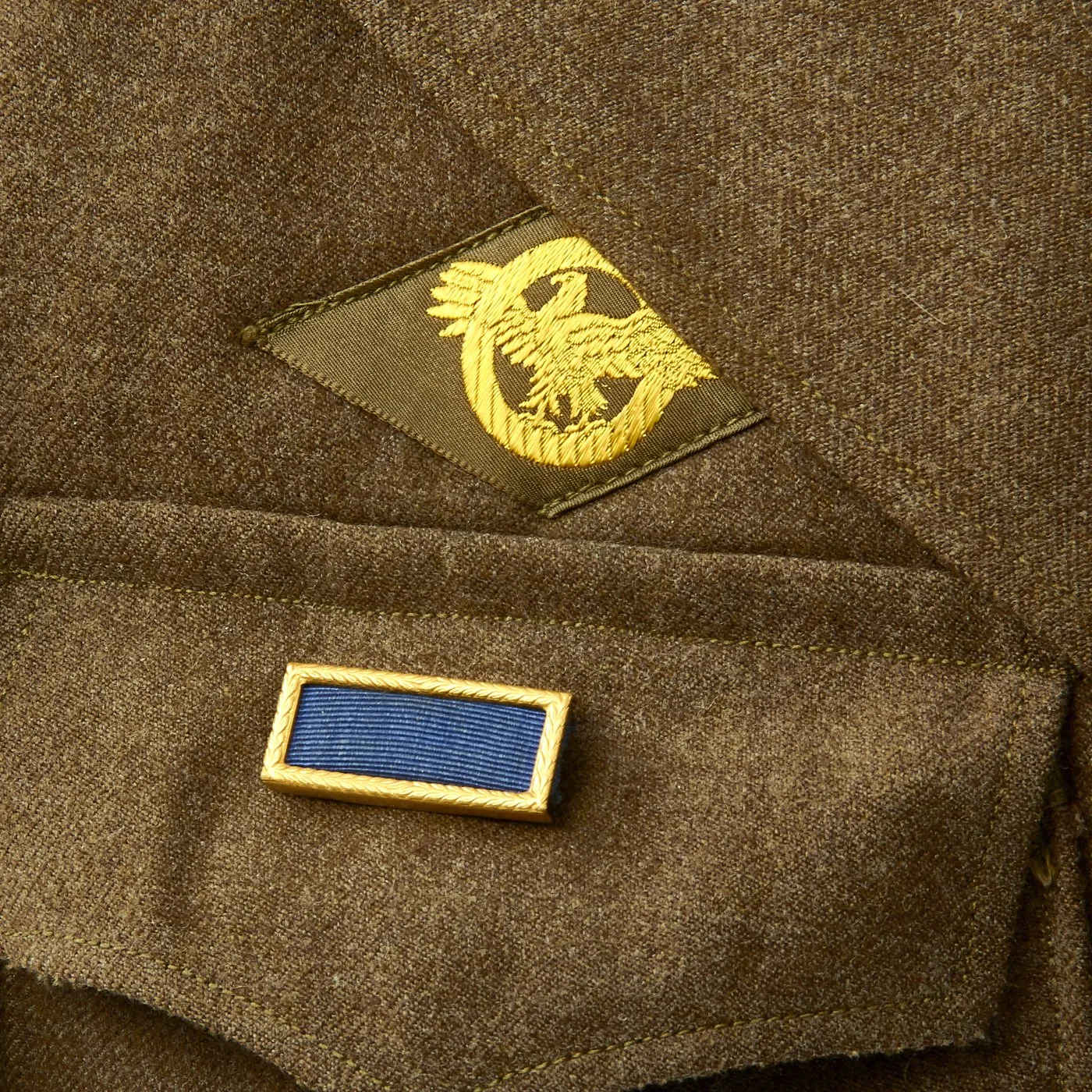 Original U.S. WWII 17th and 82nd Airborne Division Named Ike Jacket with Garrison Cap and Photo