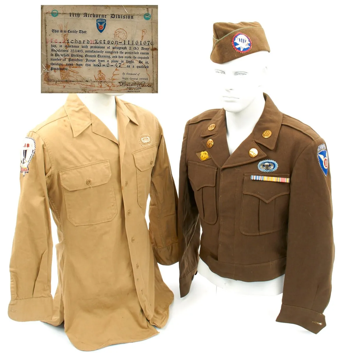 Original U.S. WWII 188th Glider Infantry Regiment Named Grouping