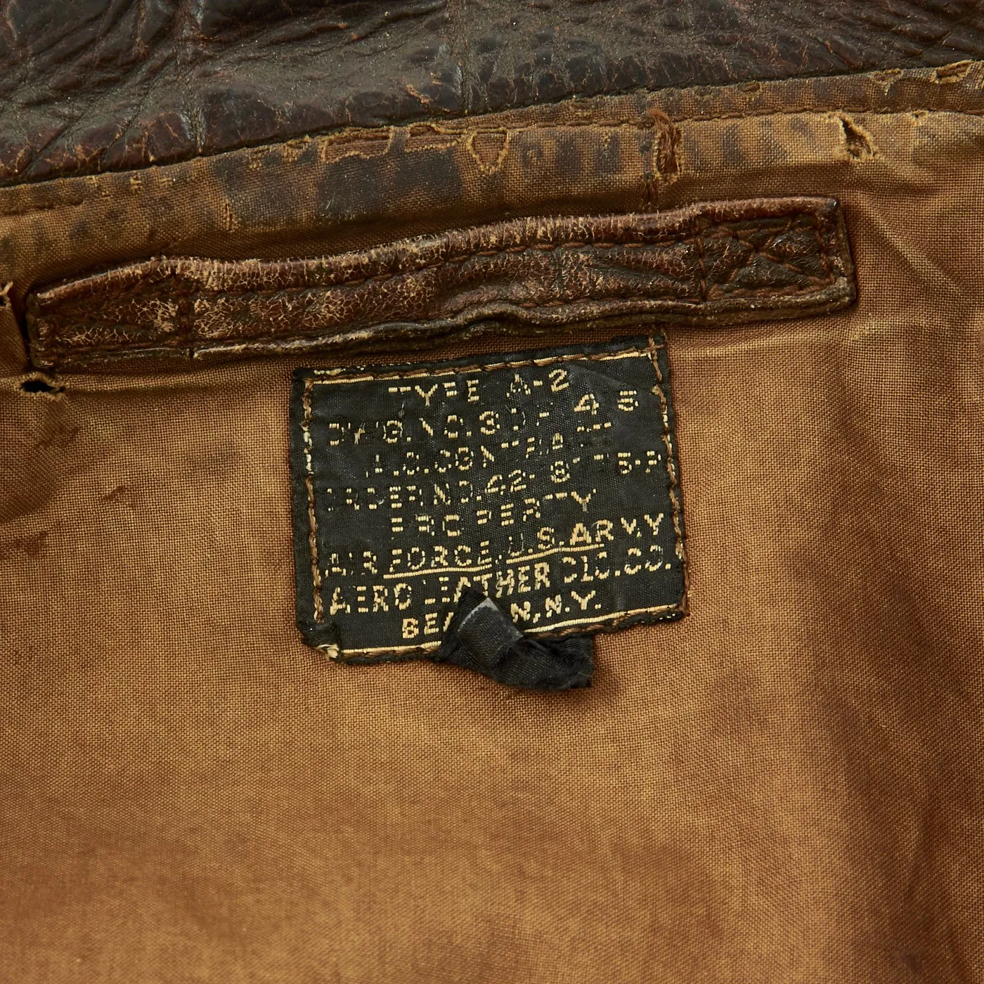 Original U.S. WWII 340th Fighter Squadron Named A-2 Flight Jacket
