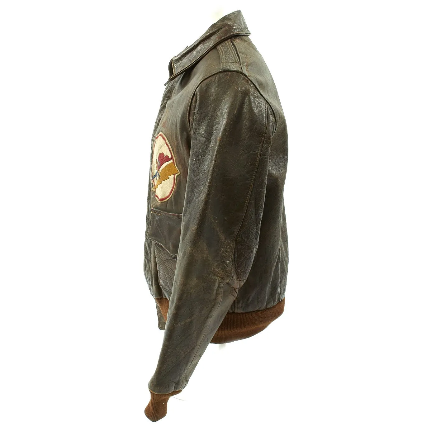 Original U.S. WWII 340th Fighter Squadron Named A-2 Flight Jacket