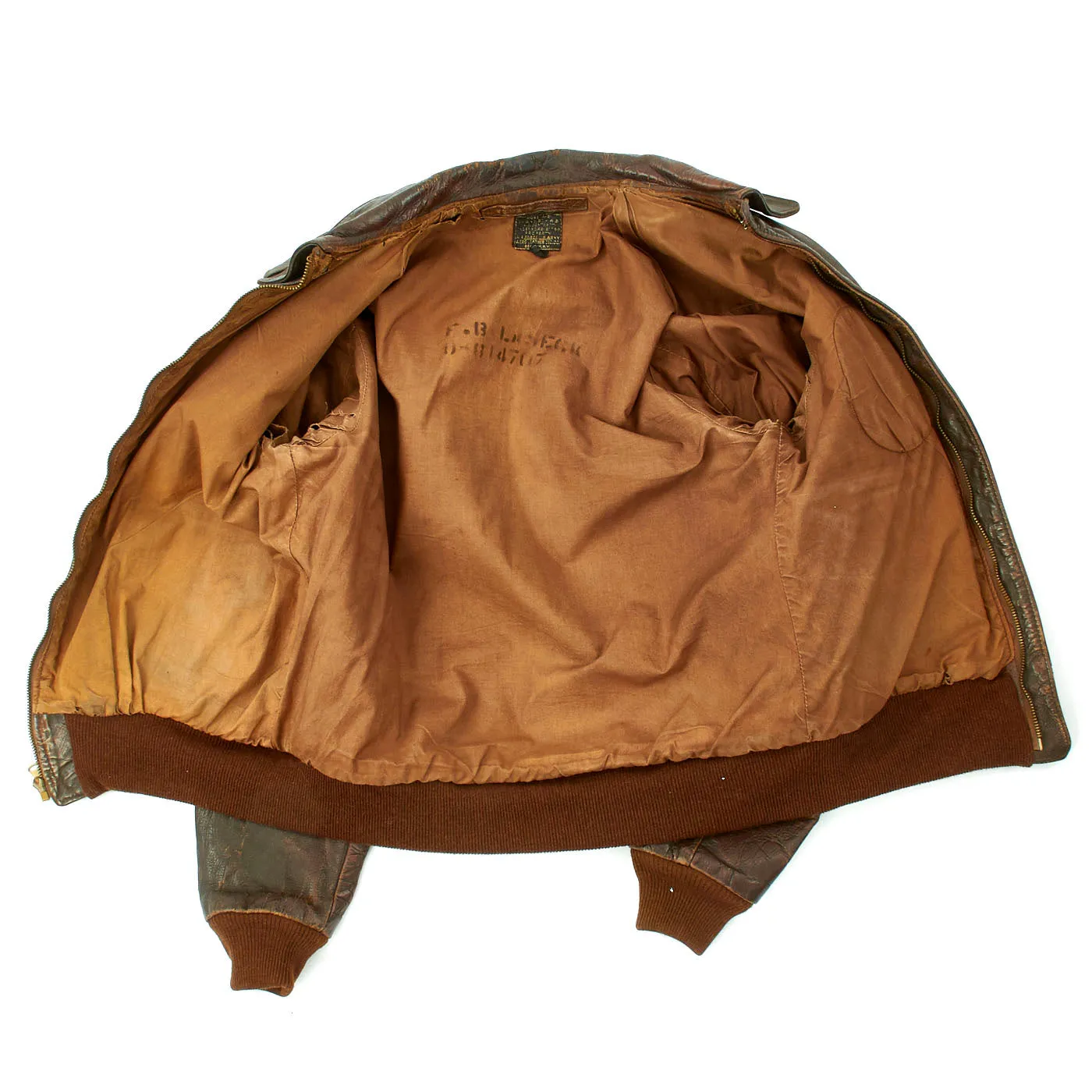 Original U.S. WWII 340th Fighter Squadron Named A-2 Flight Jacket