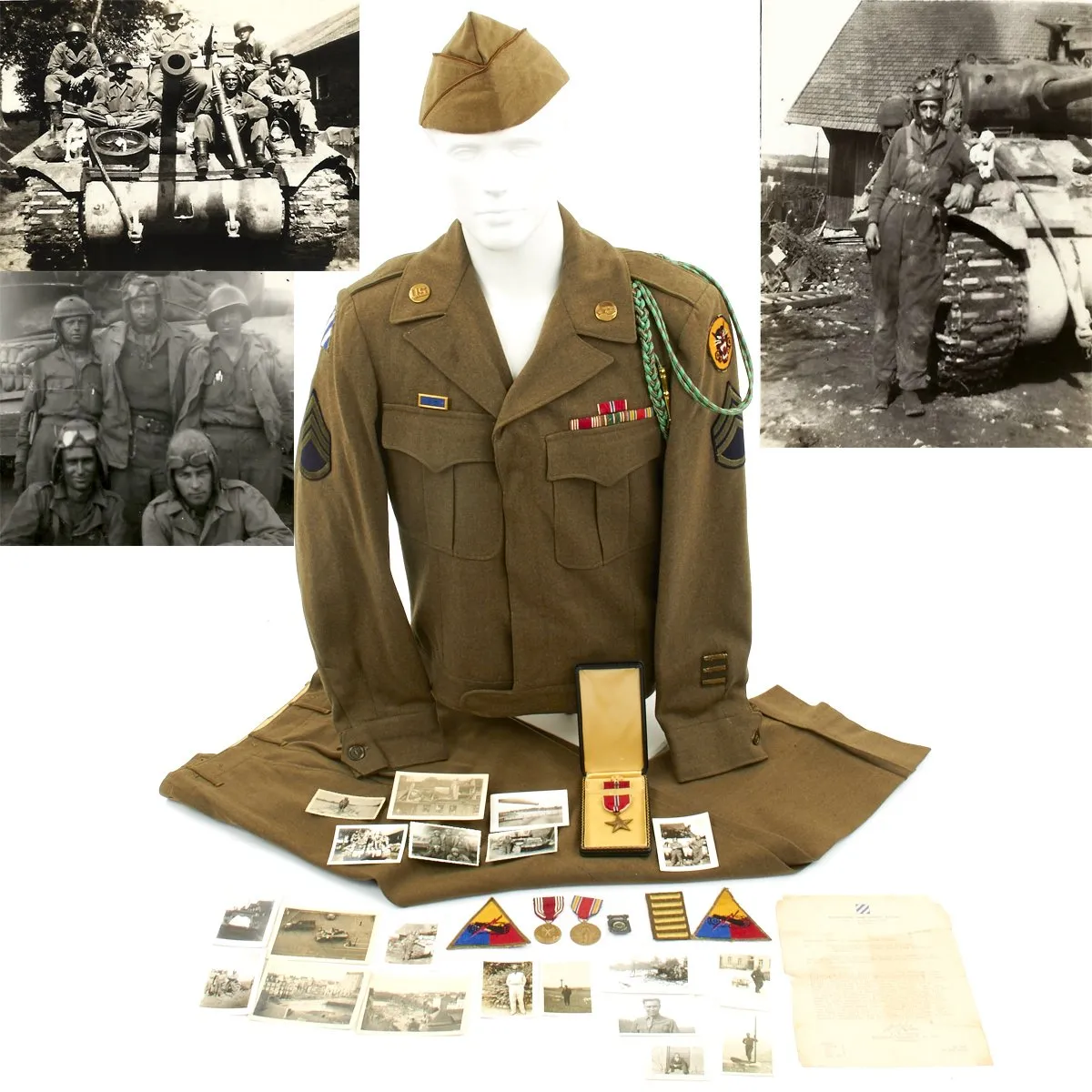Original U.S. WWII 601st Tank Destroyer Battalion Grouping - Bronze Star with Citation