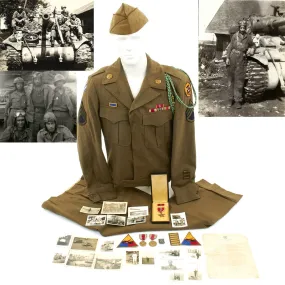 Original U.S. WWII 601st Tank Destroyer Battalion Grouping - Bronze Star with Citation