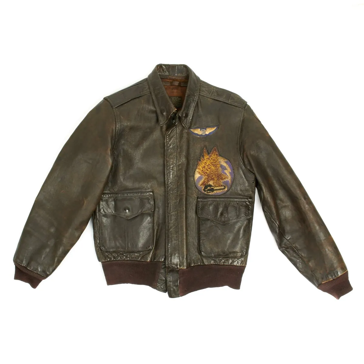 Original U.S. WWII 752nd Bomb Squadron Bailed Out Co-Pilot Named A-2 Flight Jacket