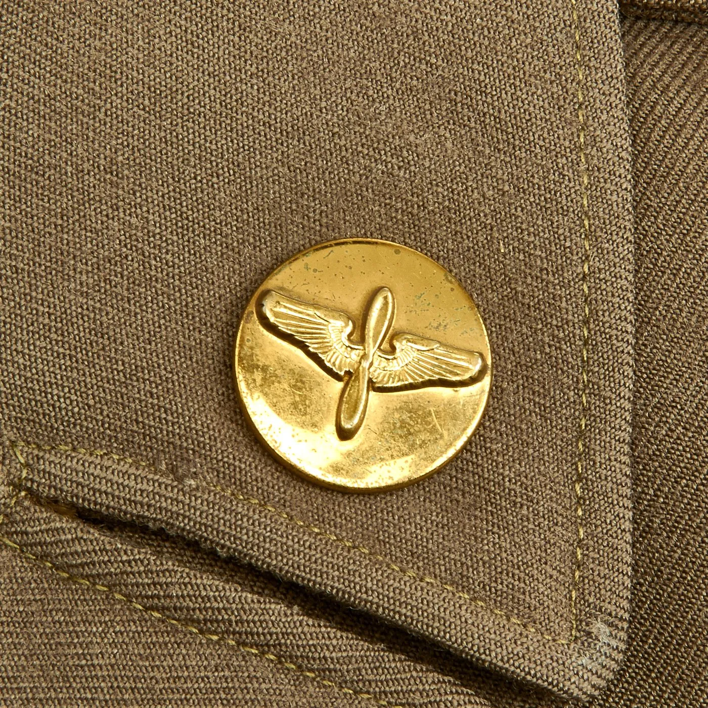 Original U.S. WWII Airborne Troop Carrier Air Crewman Ike Jacket with Bullion Embroidered Patches