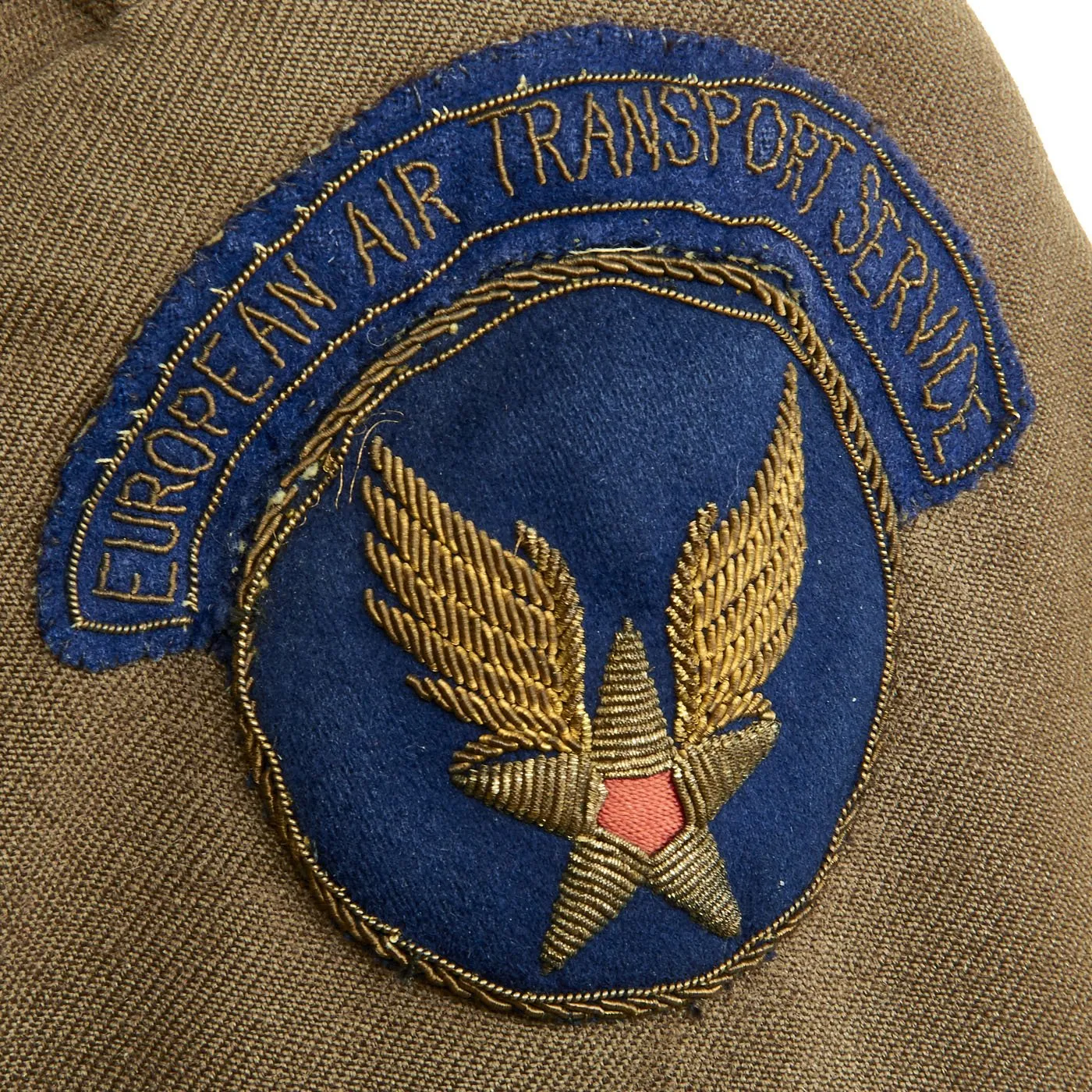 Original U.S. WWII Airborne Troop Carrier Air Crewman Ike Jacket with Bullion Embroidered Patches