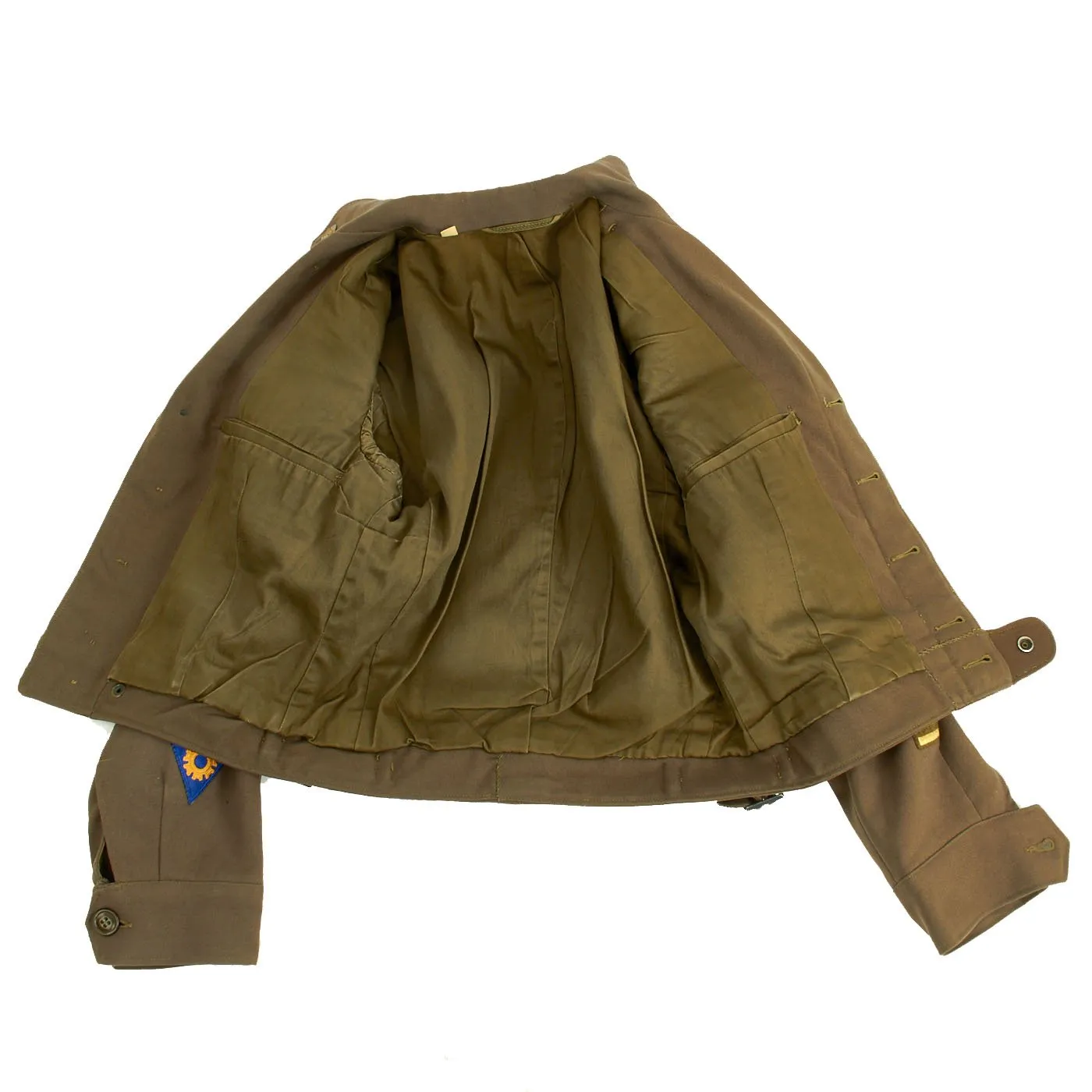 Original U.S. WWII Airborne Troop Carrier Air Crewman Ike Jacket with Bullion Embroidered Patches