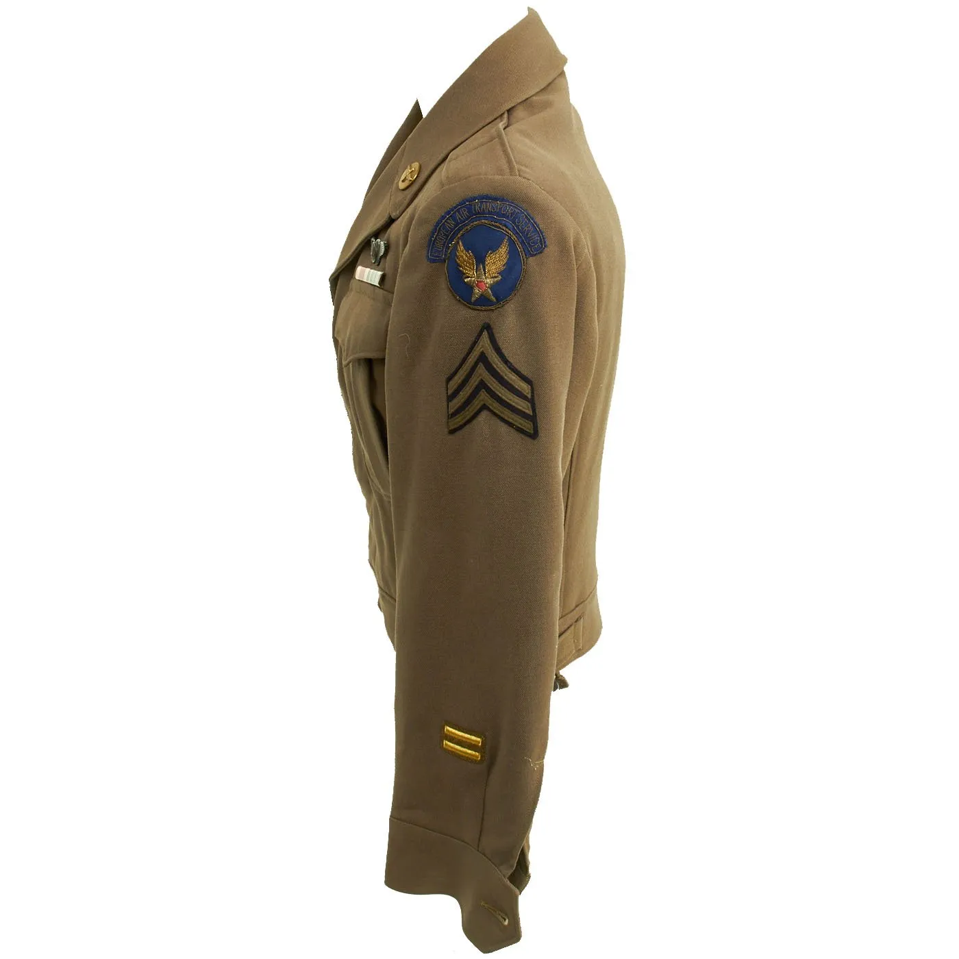 Original U.S. WWII Airborne Troop Carrier Air Crewman Ike Jacket with Bullion Embroidered Patches