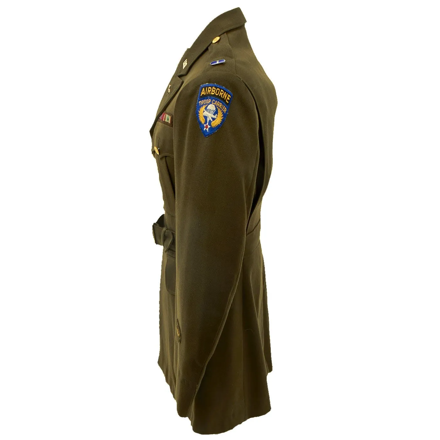 Original U.S. WWII Airborne Troop Carrier Glider Flight Officer Glider Named Class A Uniform Jacket - Dated 1944