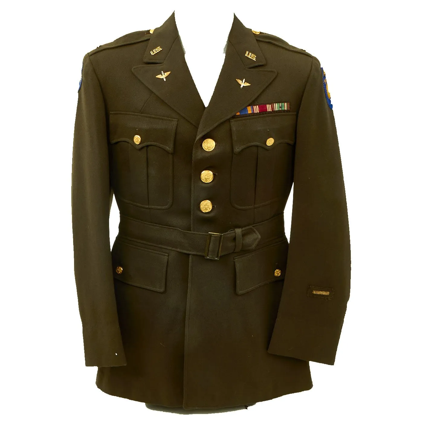 Original U.S. WWII Airborne Troop Carrier Glider Flight Officer Glider Named Class A Uniform Jacket - Dated 1944