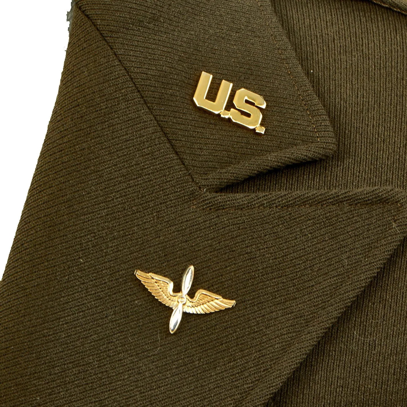 Original U.S. WWII Airborne Troop Carrier Glider Flight Officer Glider Named Class A Uniform Jacket - Dated 1944