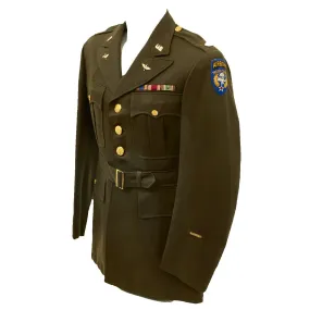 Original U.S. WWII Airborne Troop Carrier Glider Flight Officer Glider Named Class A Uniform Jacket - Dated 1944