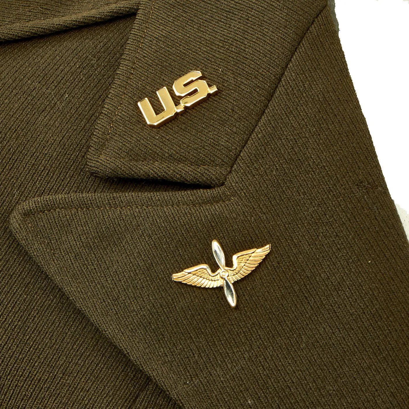 Original U.S. WWII Airborne Troop Carrier Glider Flight Officer Glider Named Class A Uniform Jacket - Dated 1944