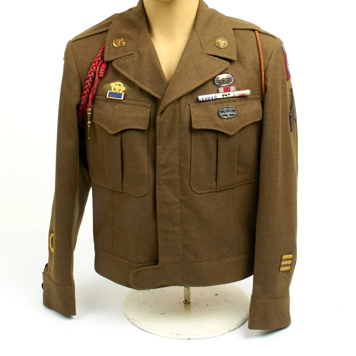 Original U.S. WWII Combat Medic 82nd Airborne Operation Market Garden Ike Jacket