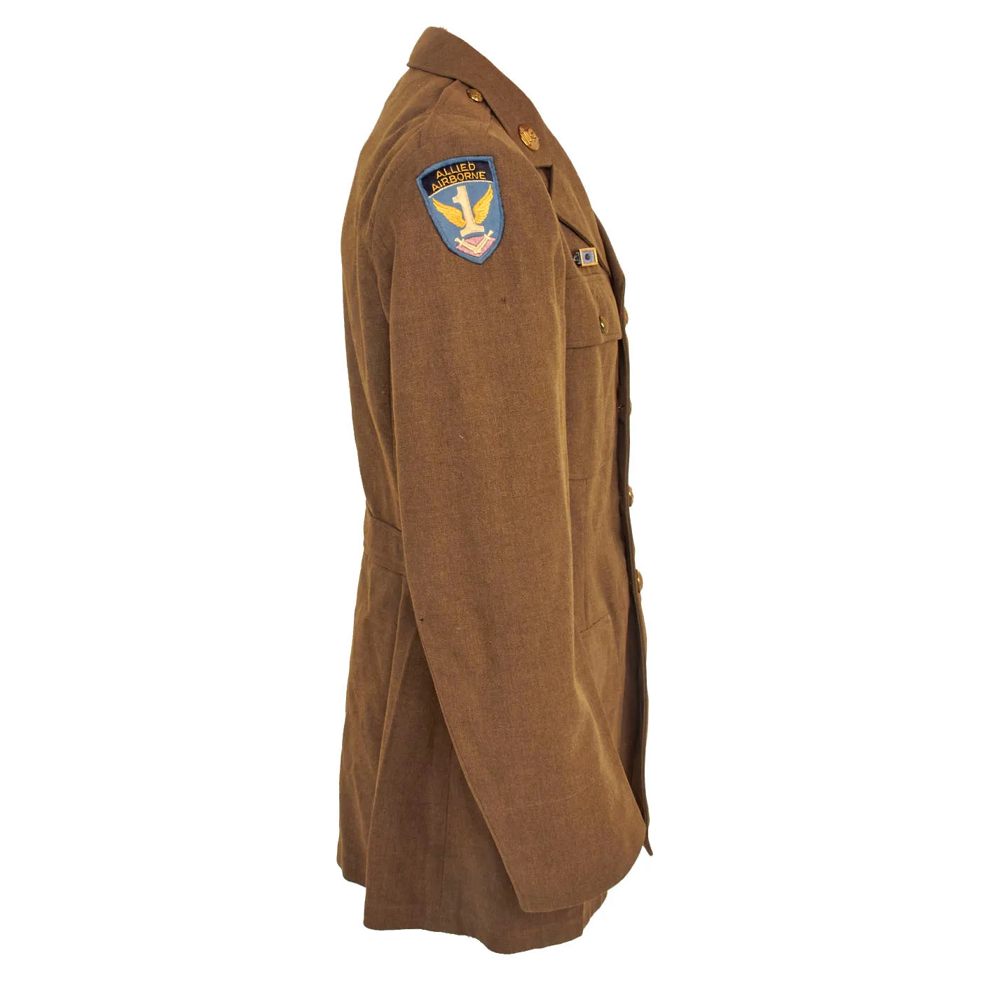 Original U.S. WWII Named 82nd Airborne , 1st Allied Airborne Class A Uniform Jacket - Pvt John W. Wachel, Wounded During Operation Market Garden
