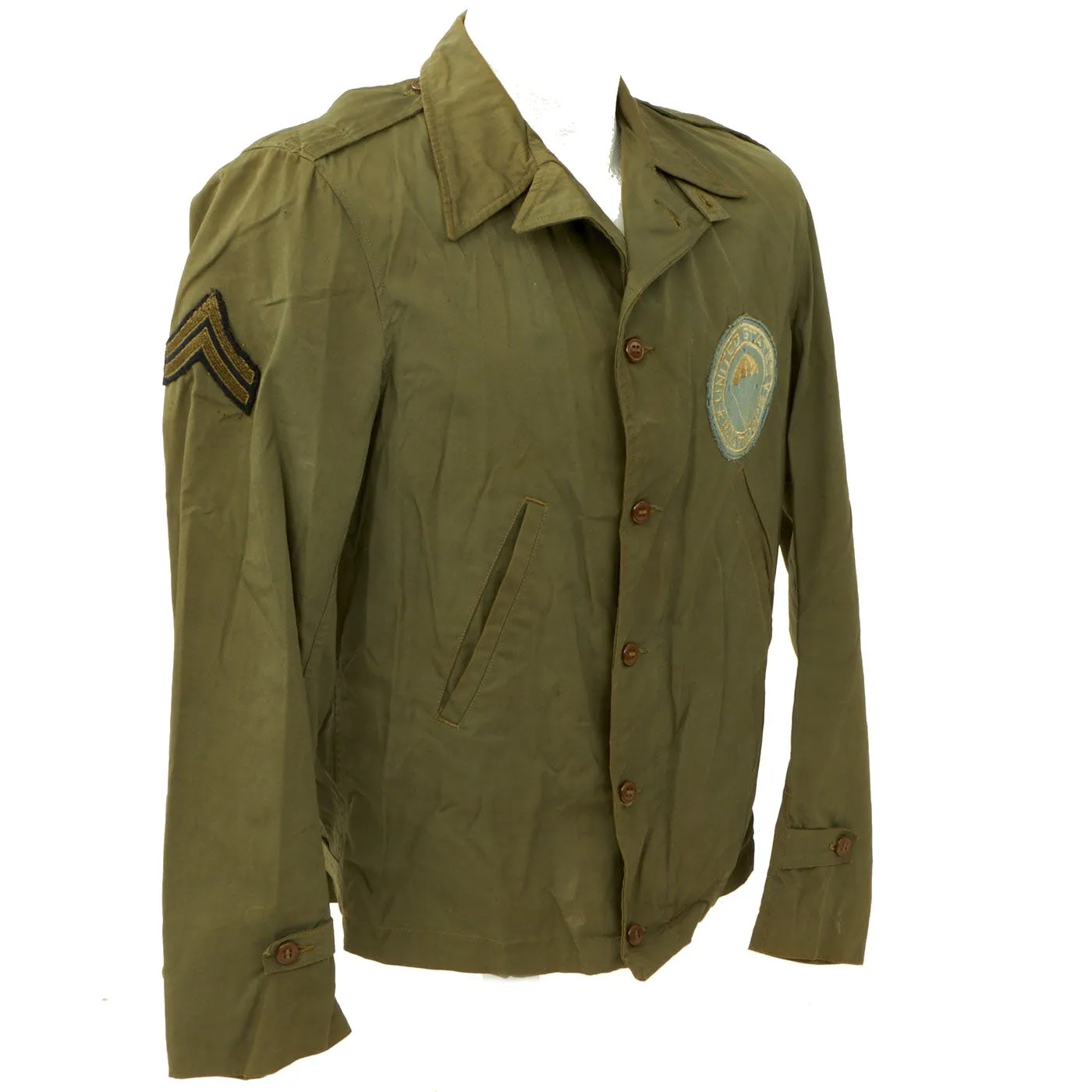 Original U.S. WWII Occupation Duty 11th Airborne Japanese Made M41 Jacket Clone with Paratroops Patch