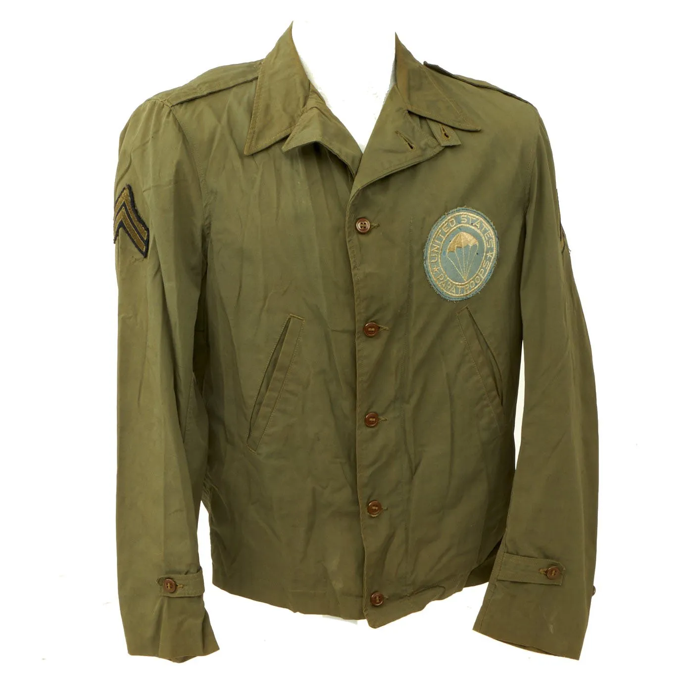 Original U.S. WWII Occupation Duty 11th Airborne Japanese Made M41 Jacket Clone with Paratroops Patch