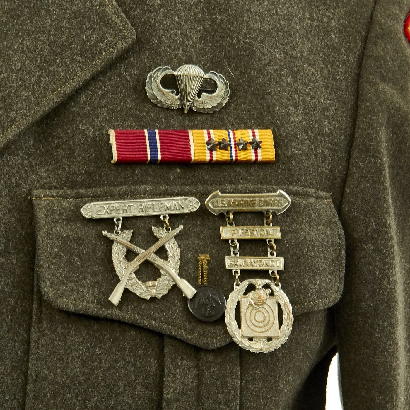 Original U.S. WWII USMC 2nd Parachute Battalion Paramarine Named Service A Uniform