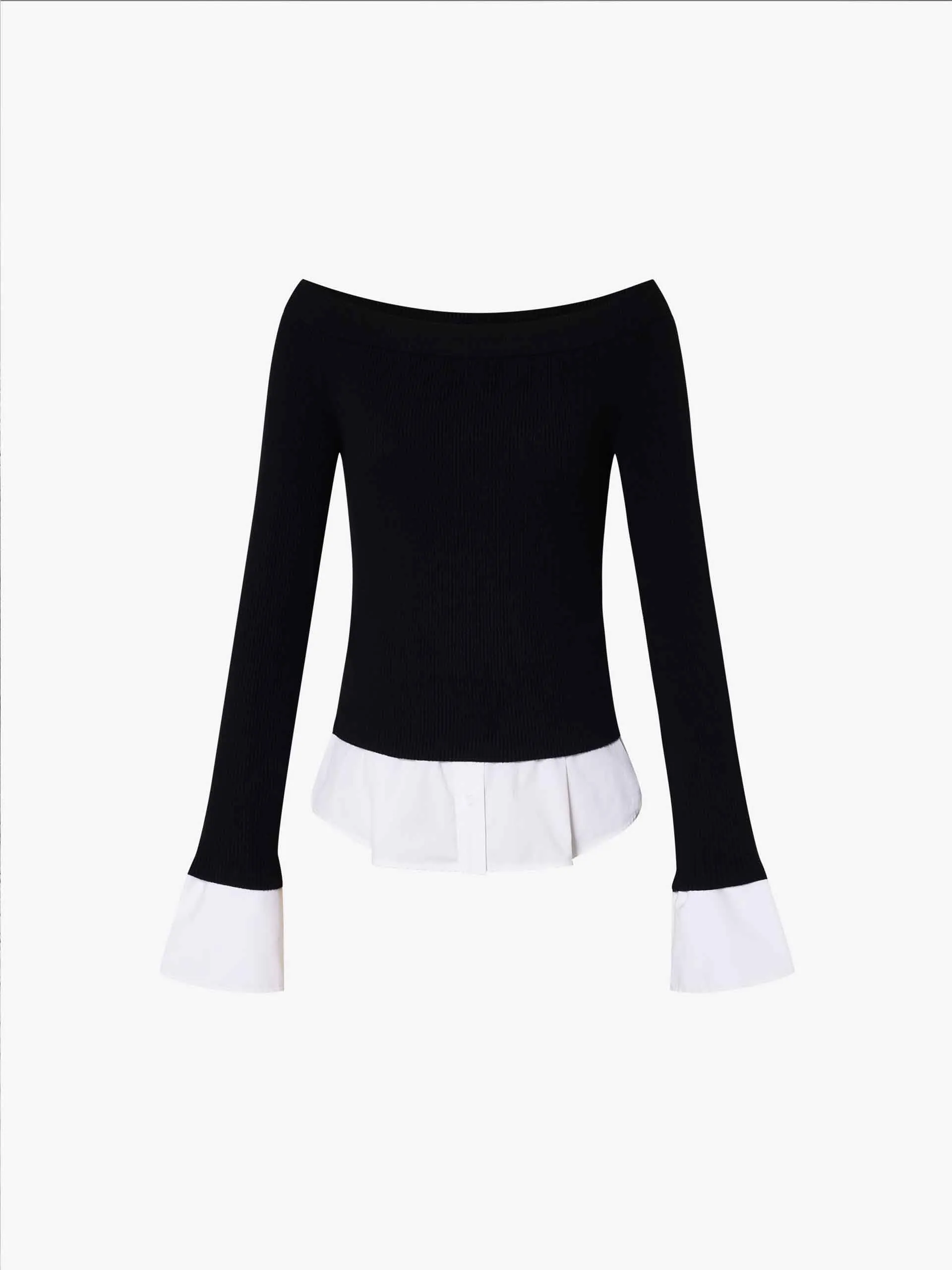 Paneled Detail Knitted Top