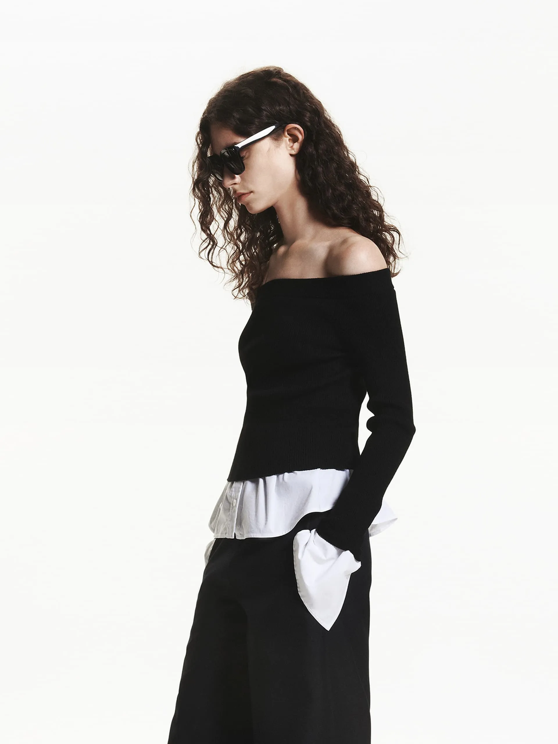 Paneled Detail Knitted Top