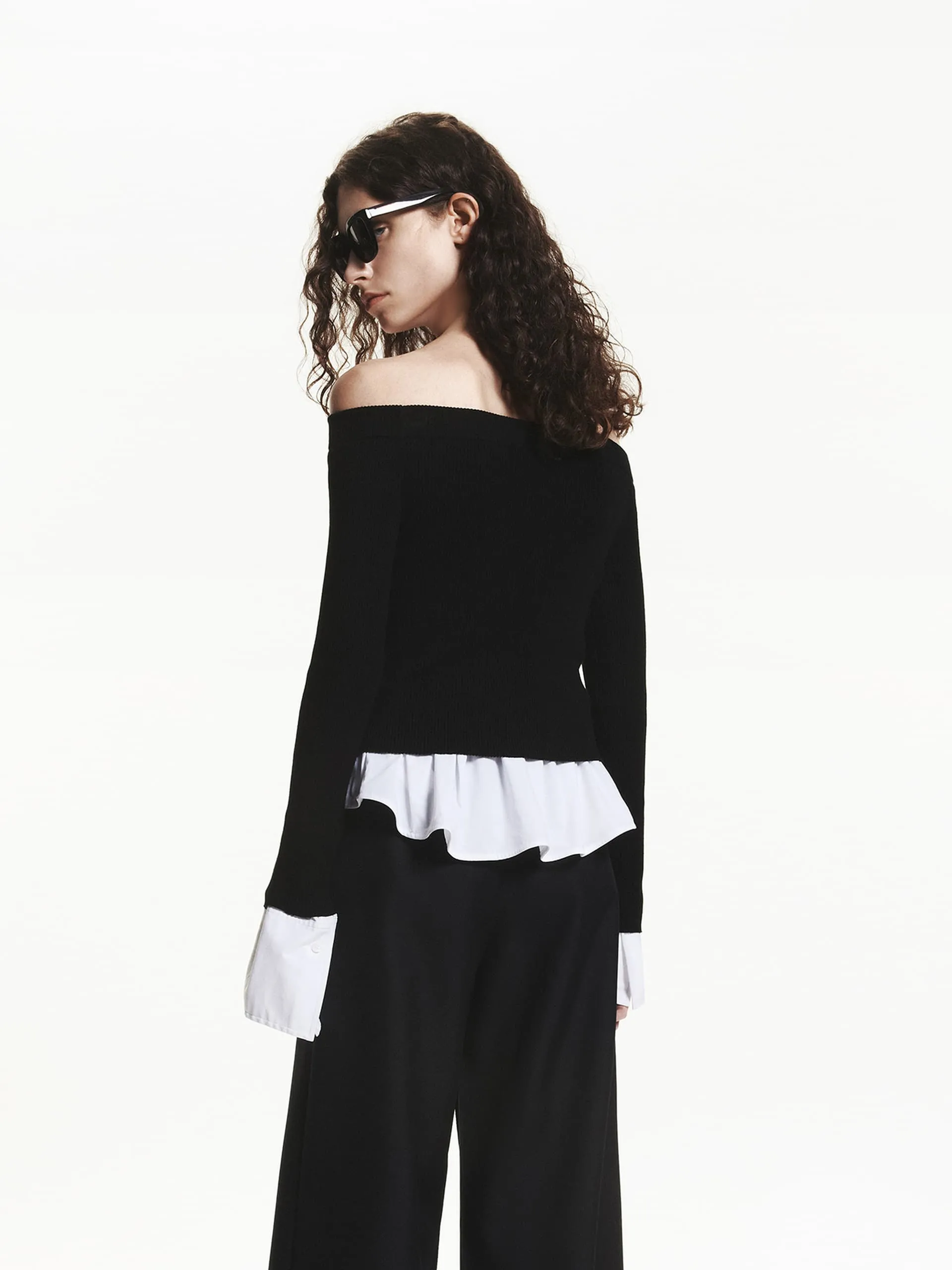 Paneled Detail Knitted Top