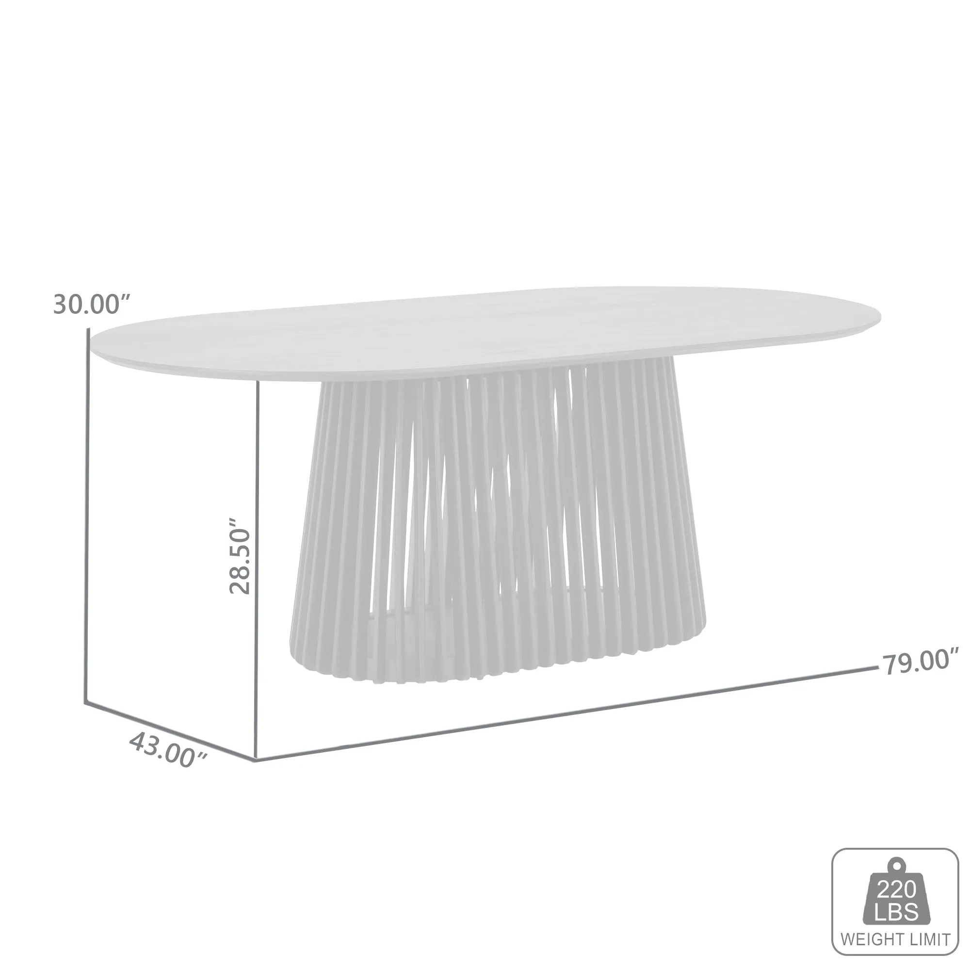 Pasadena Oval Dining Table