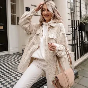 Pearls & Plaid Shacket