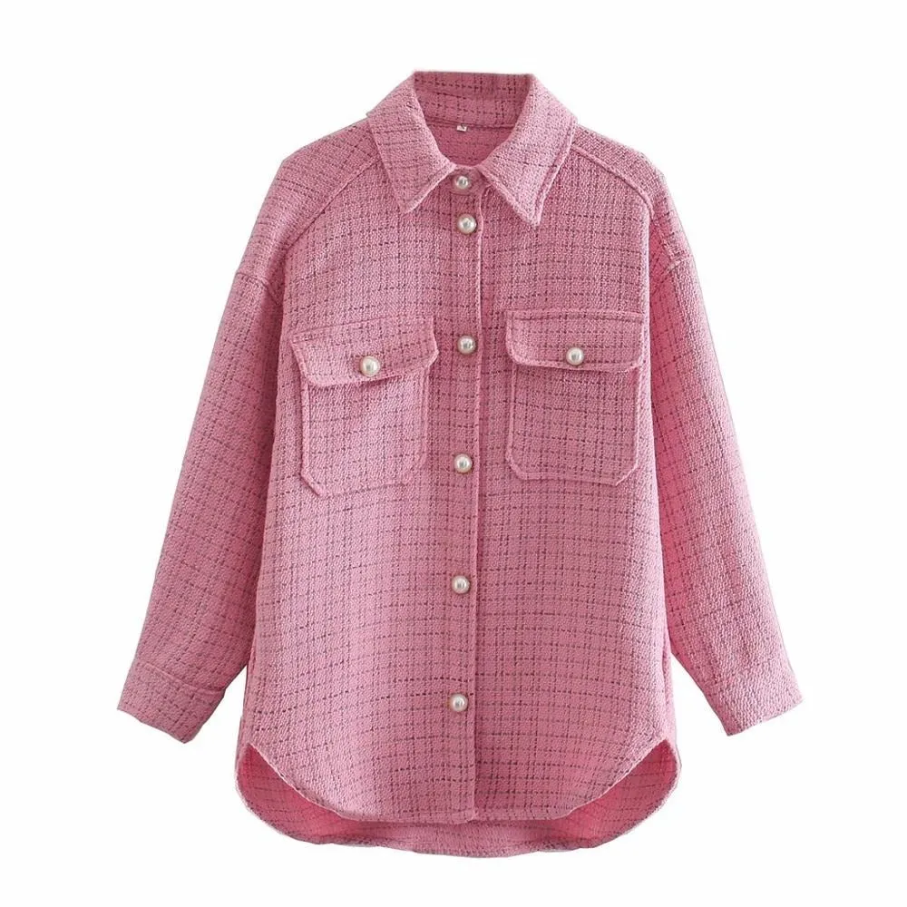 Pearls & Plaid Shacket