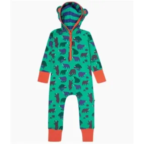 Piccalilly Hooded Playsuit (Mountain Bear)
