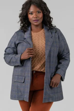 PLAID BOYFRIEND BLAZER