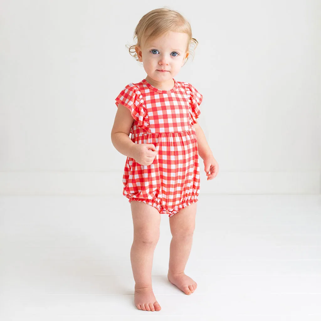 Posh Peanut Flutter Sleeve Bubble Romper - Polly