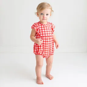 Posh Peanut Flutter Sleeve Bubble Romper - Polly